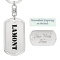 Lamont - Luxury Dog Tag Keychain