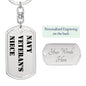 Navy Veteran's Niece - Luxury Dog Tag Keychain