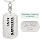Veteran's Aunt - Luxury Dog Tag Keychain