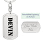 Devin - Luxury Dog Tag Keychain