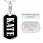 Kate v02 - Luxury Dog Tag Keychain