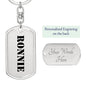 Ronnie - Luxury Dog Tag Keychain