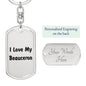 Love My Beauceron v4 - Luxury Dog Tag Keychain