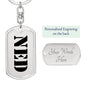 Ned - Luxury Dog Tag Keychain