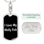 Love My Molly Fish v2 - Luxury Dog Tag Keychain