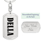 Della v01 - Luxury Dog Tag Keychain