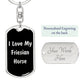 Love My Friesian Horse v2 - Luxury Dog Tag Keychain