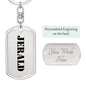 Jerald - Luxury Dog Tag Keychain