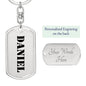 Daniel - Luxury Dog Tag Keychain