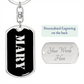 Mary v2 - Luxury Dog Tag Keychain