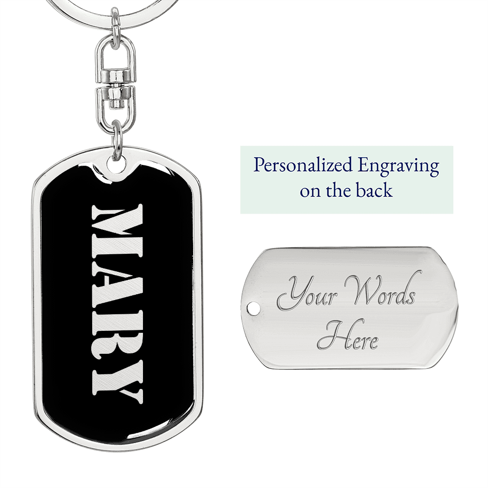 Mary v2 - Luxury Dog Tag Keychain