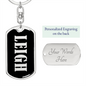 Leigh v02 - Luxury Dog Tag Keychain