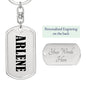 Arlene v01 - Luxury Dog Tag Keychain