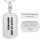 Coast Guard Brother - Luxury Dog Tag Keychain
