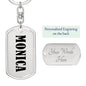 Monica v01 - Luxury Dog Tag Keychain