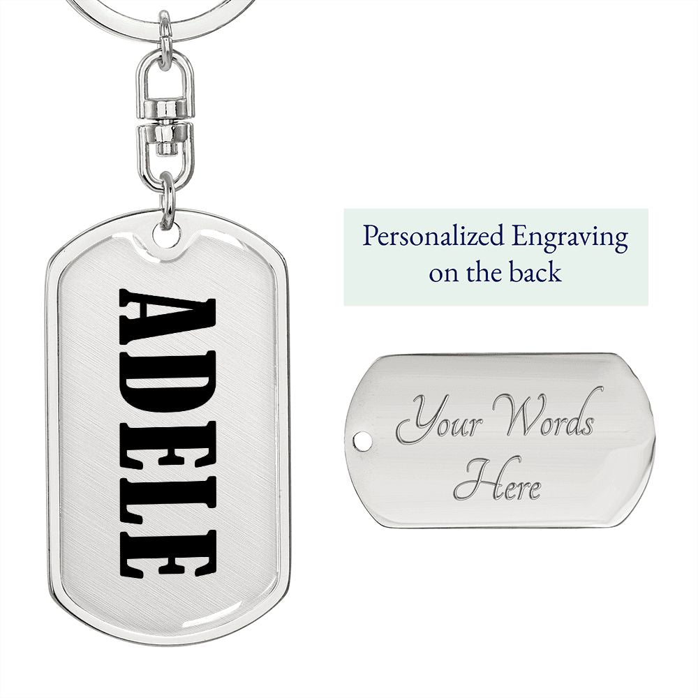 Adele v01 - Luxury Dog Tag Keychain