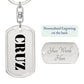 Cruz - Luxury Dog Tag Keychain