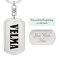 Velma v01 - Luxury Dog Tag Keychain