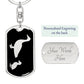 Mama Duck With 1 Duckling v2 - Luxury Dog Tag Keychain