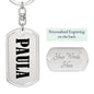 Paula v01 - Luxury Dog Tag Keychain