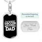 Soccer Dad v2 - Luxury Dog Tag Keychain