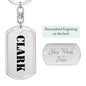 Clark - Luxury Dog Tag Keychain
