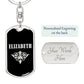 Elizabeth v02a - Luxury Dog Tag Keychain