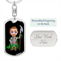 Knight 01-2 - Luxury Dog Tag Keychain