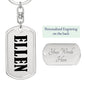 Ellen v01 - Luxury Dog Tag Keychain