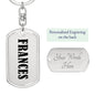 Frances v01 - Luxury Dog Tag Keychain