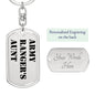 Army Ranger's Aunt - Luxury Dog Tag Keychain
