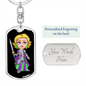 Knight 04-2 - Luxury Dog Tag Keychain