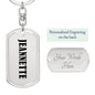 Jeannette v01 - Luxury Dog Tag Keychain