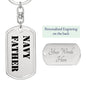 Navy Father - Luxury Dog Tag Keychain