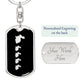 Mama Rabbit With 4 Kittens v2 - Luxury Dog Tag Keychain