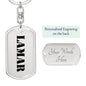 Lamar - Luxury Dog Tag Keychain