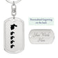 Mama Rabbit With 4 Kittens - Luxury Dog Tag Keychain