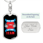 Dad Bod Lifting Team - Luxury Dog Tag Keychain