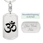 Om Symbol - Luxury Dog Tag Keychain