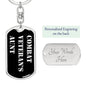 Combat Veteran's Aunt v2 - Luxury Dog Tag Keychain