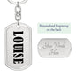 Louise v01 - Luxury Dog Tag Keychain