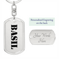 Basil - Luxury Dog Tag Keychain