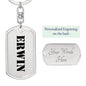 Erwin - Luxury Dog Tag Keychain