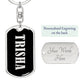 Trisha v02 - Luxury Dog Tag Keychain
