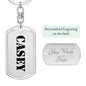 Casey - Luxury Dog Tag Keychain