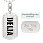 Delia v01 - Luxury Dog Tag Keychain