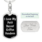 Love My Petit Basset Griffon Vendeen v5 - Luxury Dog Tag Keychain
