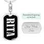 Rita v02 - Luxury Dog Tag Keychain