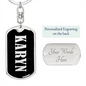 Karyn v02 - Luxury Dog Tag Keychain