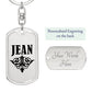 Jean v01a - Luxury Dog Tag Keychain